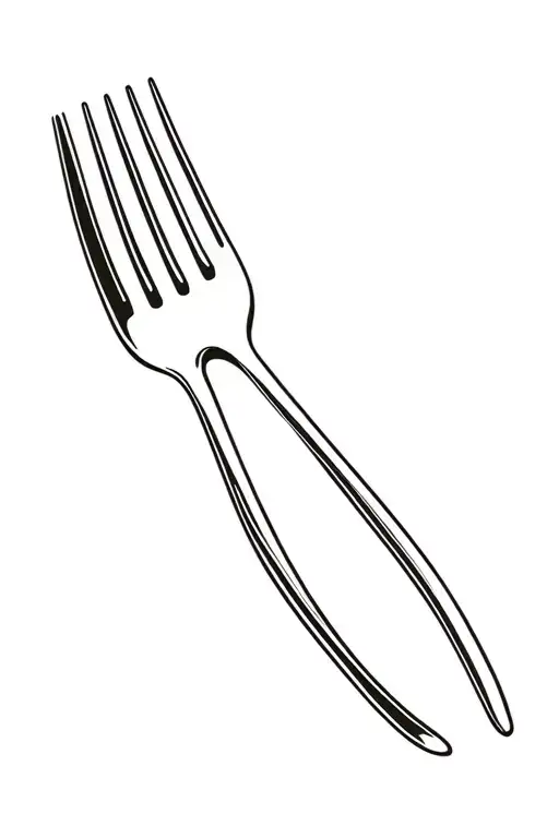 Simple 4 Prong Fork Outline