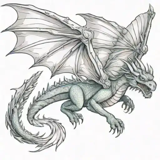Fantasy Dragon Flying
