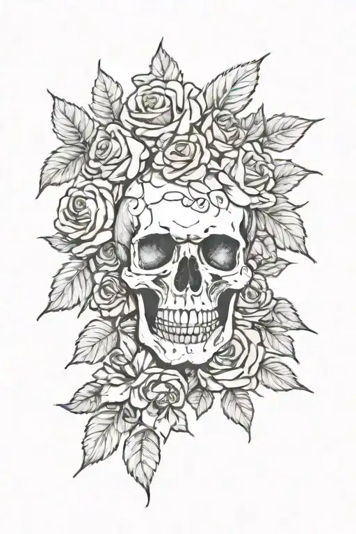 Skull And Roses