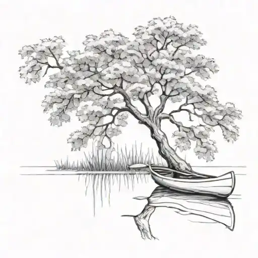 Canoe And Tree