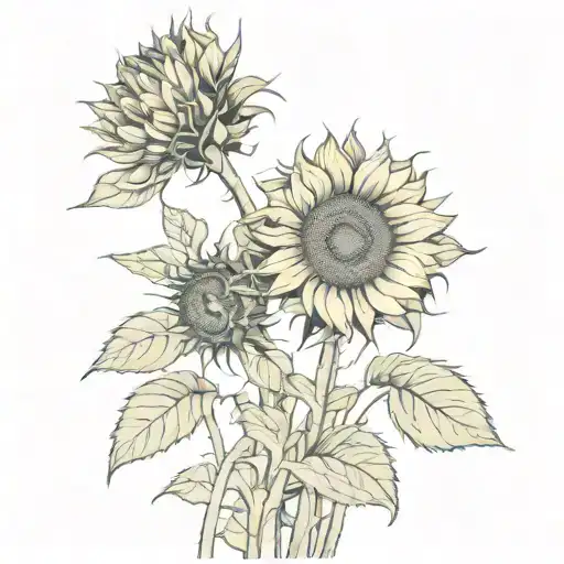 Sunflower Intertwined