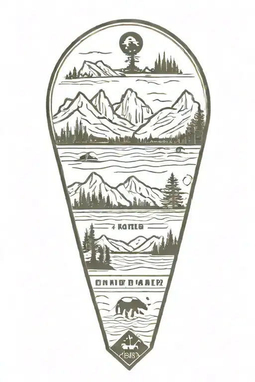 National Park Logos Blended Together In A Minimalist