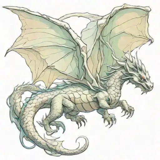 Fantasy Dragon Flying Feminine