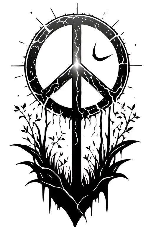 Peace And Lightining Storm And Time And Nature