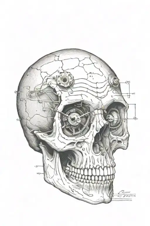 A Skull With Three Eye Sockets