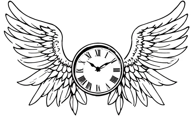 Angel Wings Flower Clock