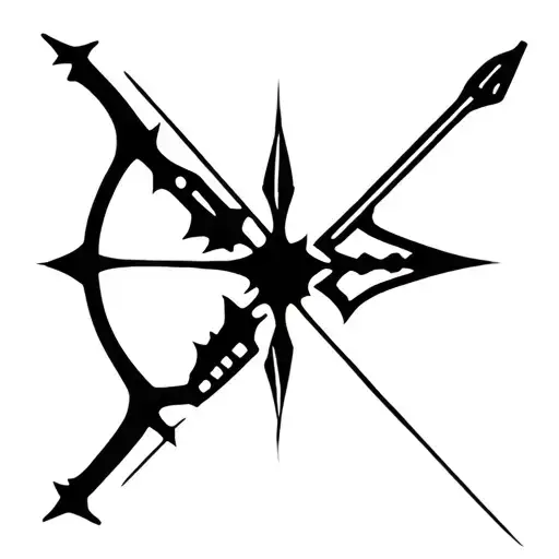 Create An Image Combining The Wow Hunter Class Symbol With A Crossbow Instead
