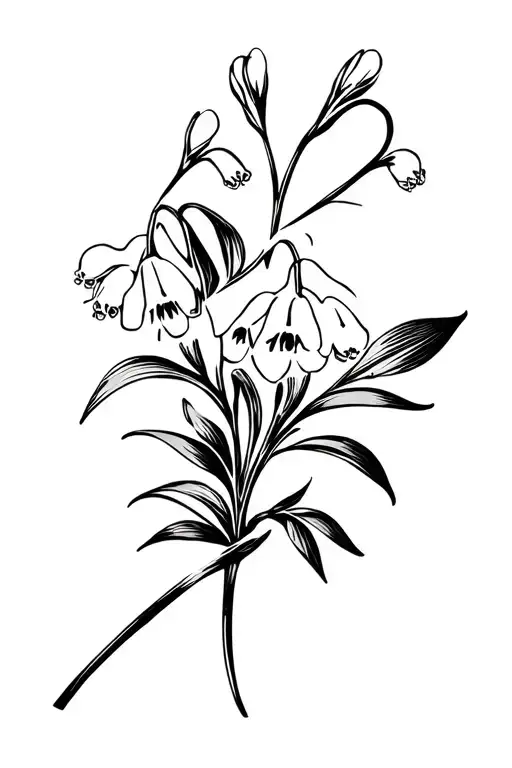 Lily Of The Valley And Sweet Pea Flowers Blooming