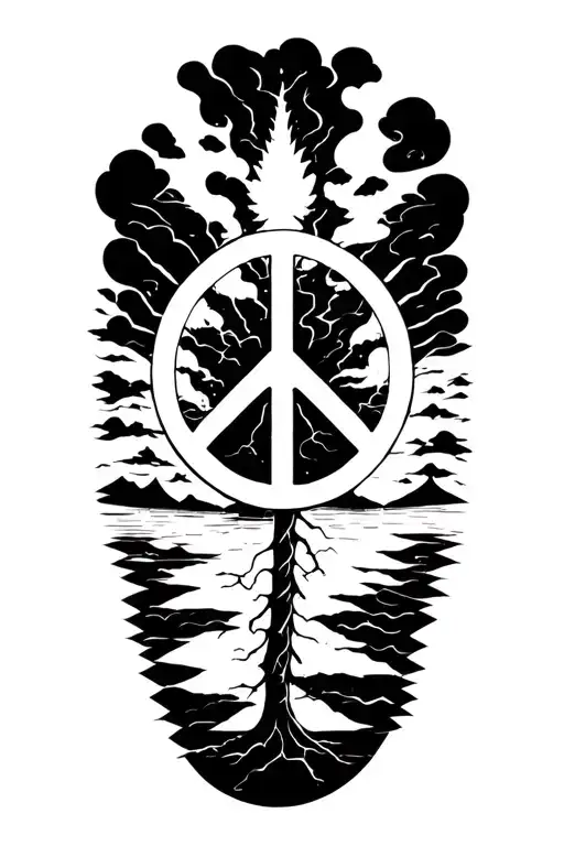 Peace And Lightining Storm And Time And Nature