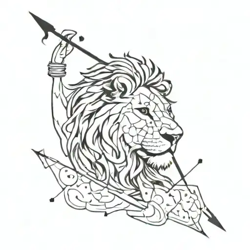 Lion Head Archer Leo Constellation