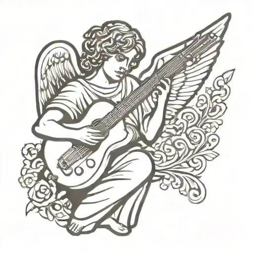 Greek Angel Playing Guitar
