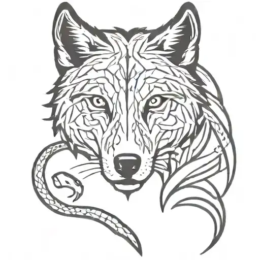 Wolf And Snake