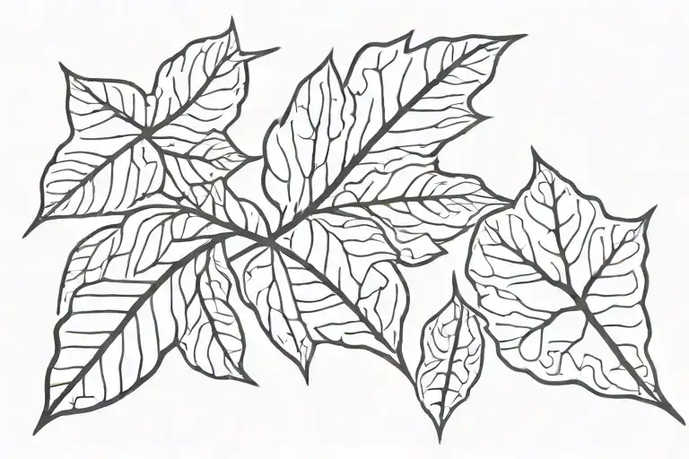 Leaf Tattoo Flashes