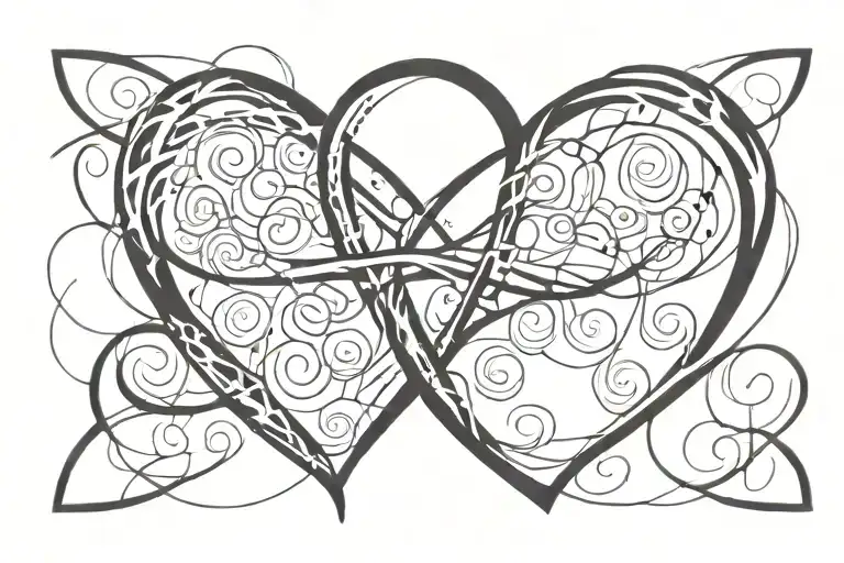 Heart Infinity Symbol Intertwined Within