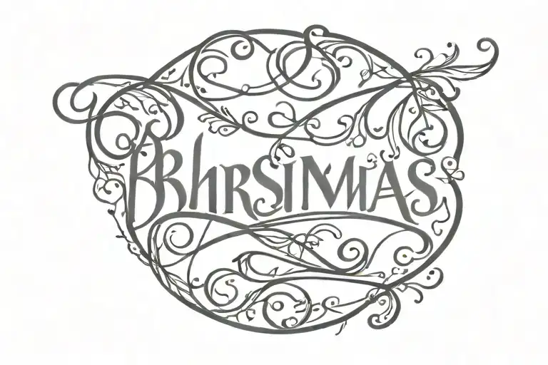 The Word Bhrismas In Cursive