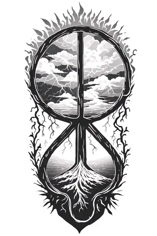 Peace And Lightining Storm And Time And Nature