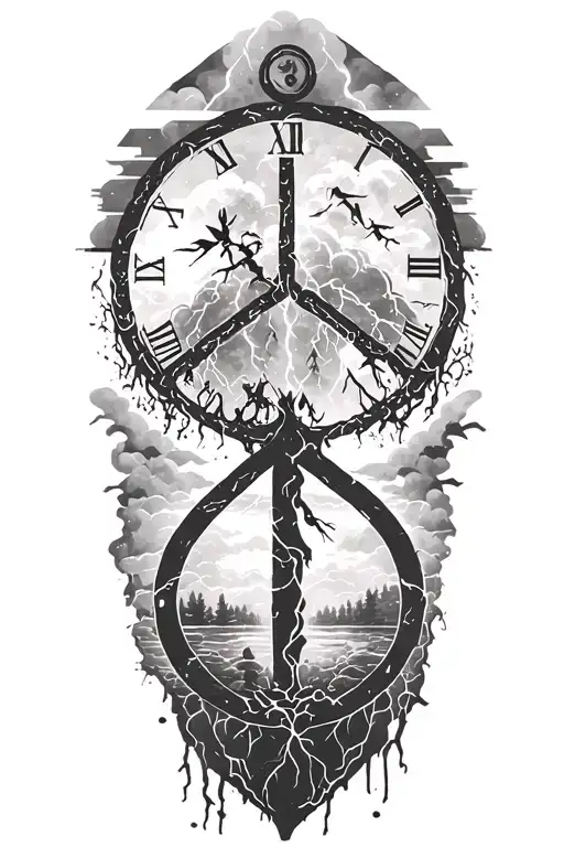 Peace And Lightining Storm And Time And Nature