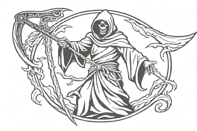 No Soul Reaper Holding A Scythe