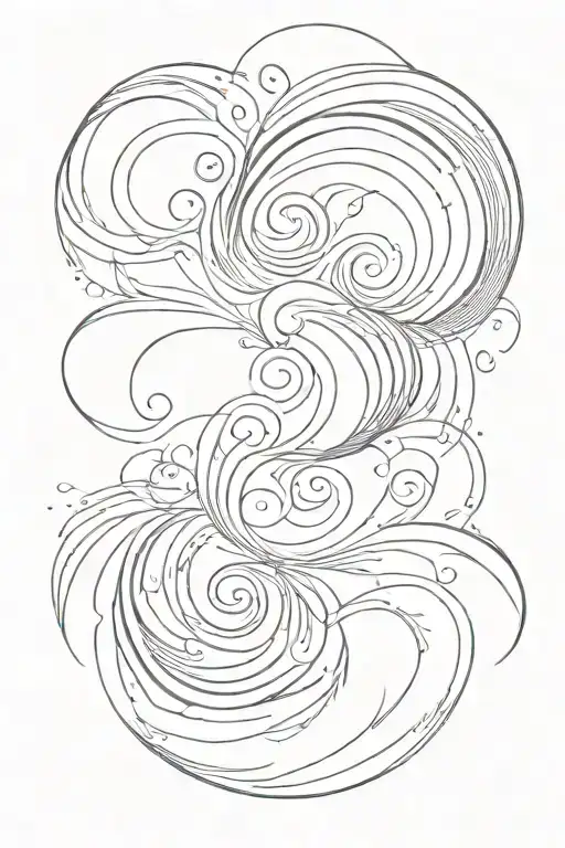 Hurricane Swirling Waves Forming