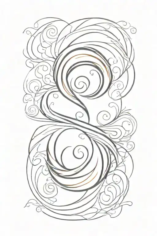 Hurricane Swirling Waves Forming Beneath It Representing