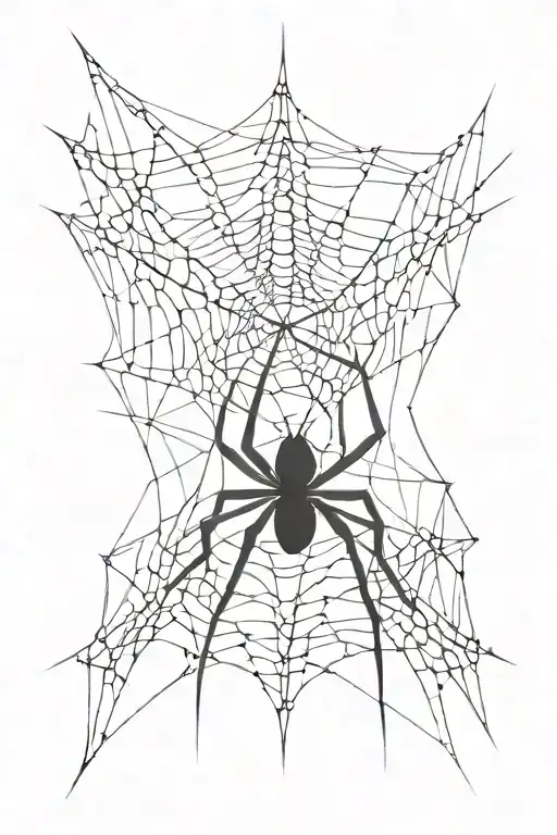 Spider And Abstracts Lines Going