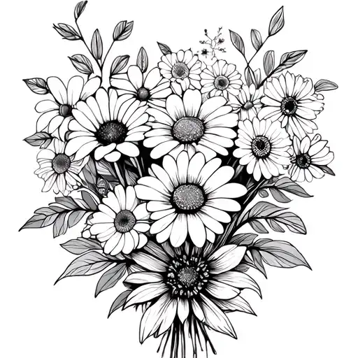 Feb Aug Sept Dec Birth Flowers Bouquet Made Entirely Of Flowers