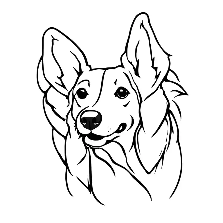 Dog Ears Outline