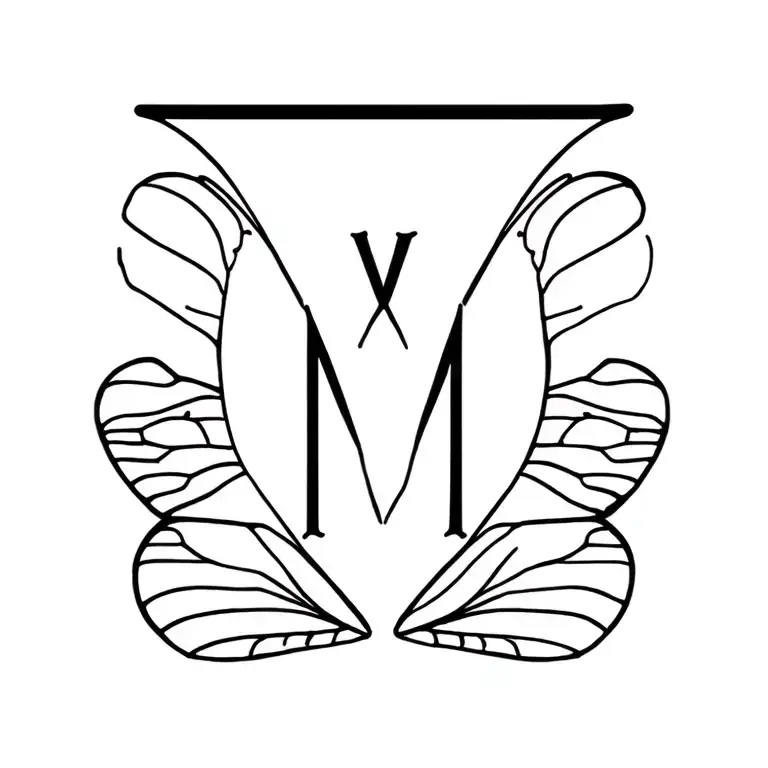 Butter Fly With Letter M