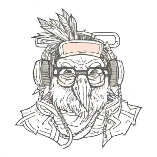 Raven With Glasses Raving