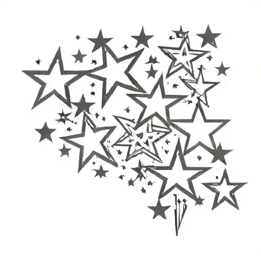 Tiny Tattoo Of Stars Shining With Love