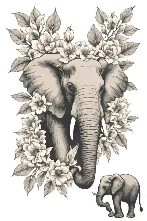 Month Flower Bouquet With Elephant Head