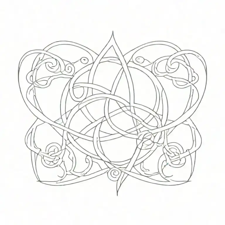 Upside Down Triquetra Heart
