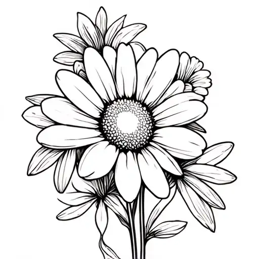 Daisy And Sweet Pea Flowers