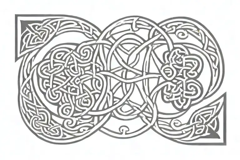 Celtic Magic Symbols Intertwined