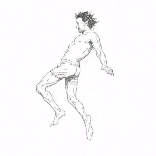 A Man Jumping Into The Water