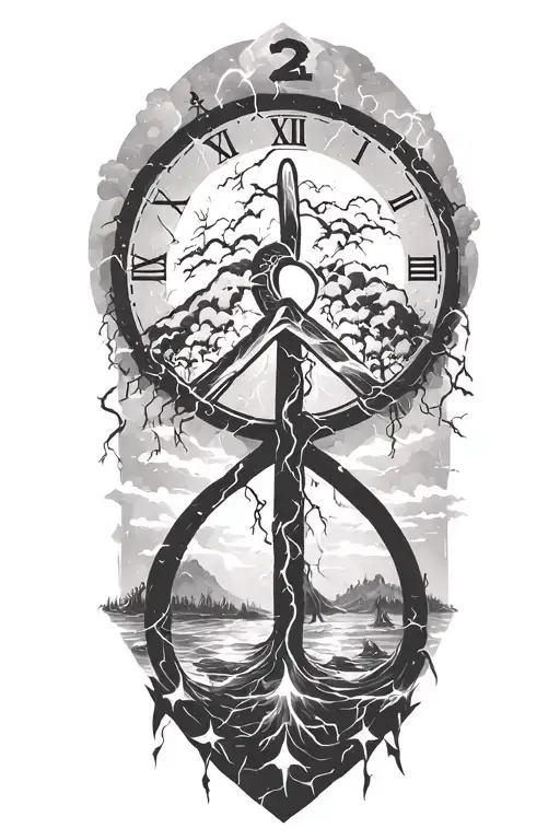 Peace And Lightining Storm And Time And Nature Using Infinity