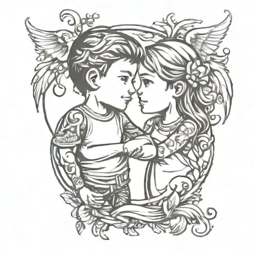 A Tattoo That Represents The Bond Between Brother And Sister