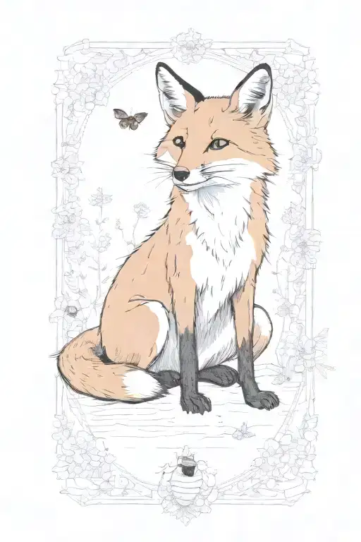 A Fox With A Honeybee On Its Nose