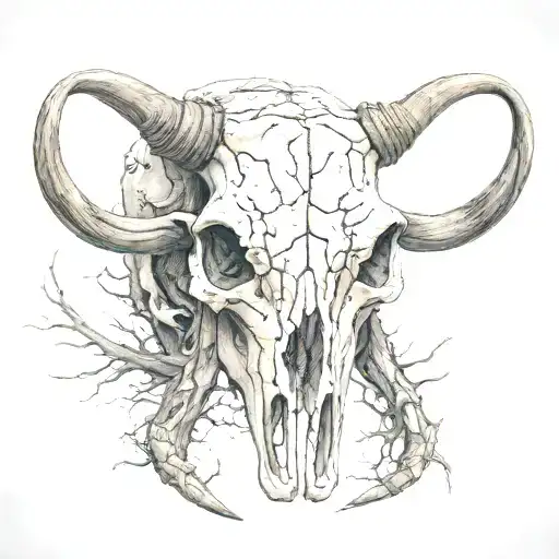 Longhorn Skull Rotting