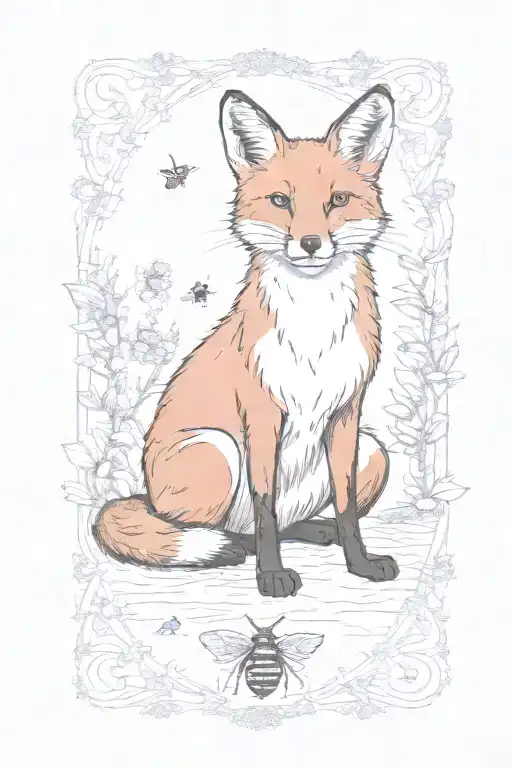 A Fox With A Honeybee On Its Nose
