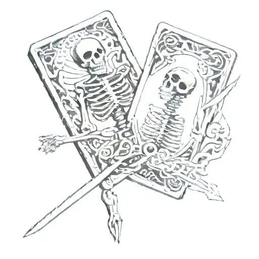 Tarot Card Skeleton Razor Blade