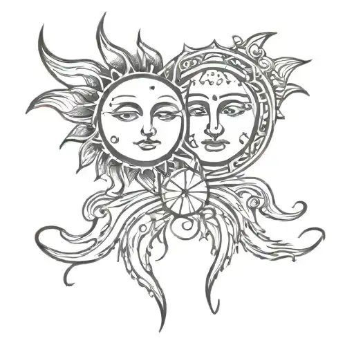 Simple Sun And Moon Soulmates Matching