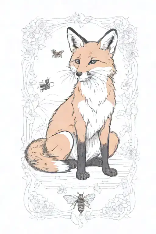A Fox With A Honeybee On Nose
