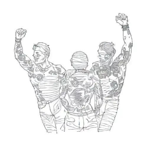 A Group Of People With