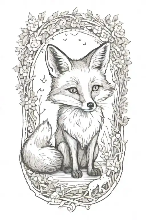 Storybook Illustration Of A Fox