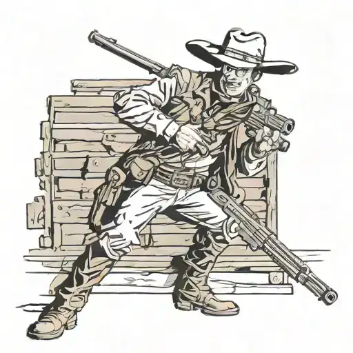 Cowboy With Gun