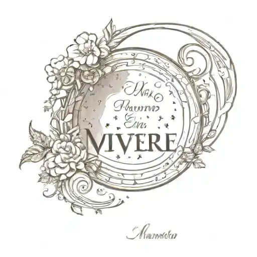 A Crecent Moon With Words Memento Vivere