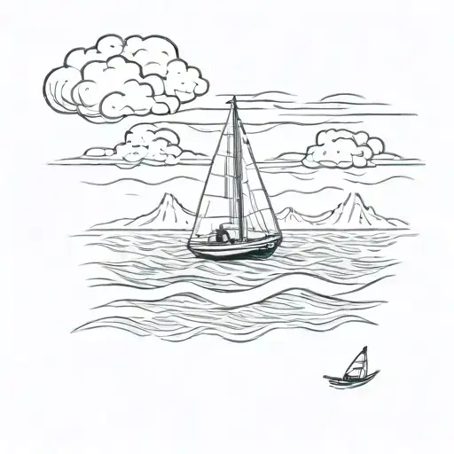 Little Sailboat Navigating