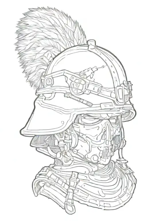 Military Helmet Adorned