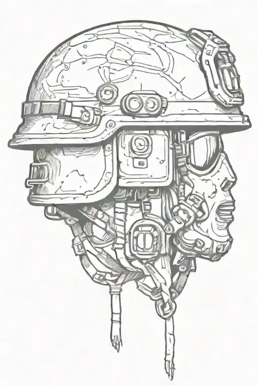 Military Helmet Hanging Simple